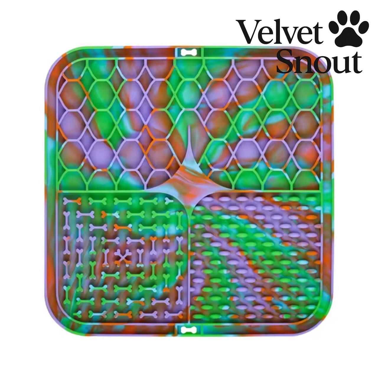 VelvetSnout™ Premium Pet Lick Mat – Slow Feeder & Anxiety Relief Pad