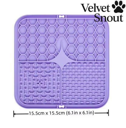 VelvetSnout™ Premium Pet Lick Mat – Slow Feeder & Anxiety Relief Pad