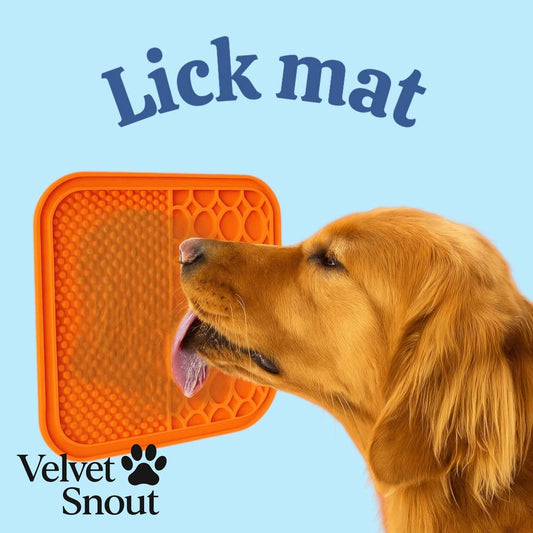VelvetSnout™ Premium Pet Lick Mat – Slow Feeder & Anxiety Relief Pad